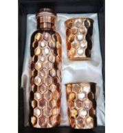 Copper Mug Bottle Set for Premium Drinkware Gifting, Stylish Copper Utility Combo for Home Use, Festive Hampers and Corporate Gift Presentation